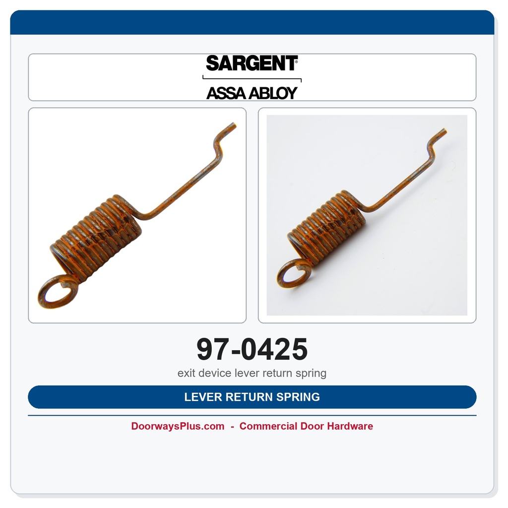 Sargent 97-0425 Lever Return Spring | 700 ET Trim
